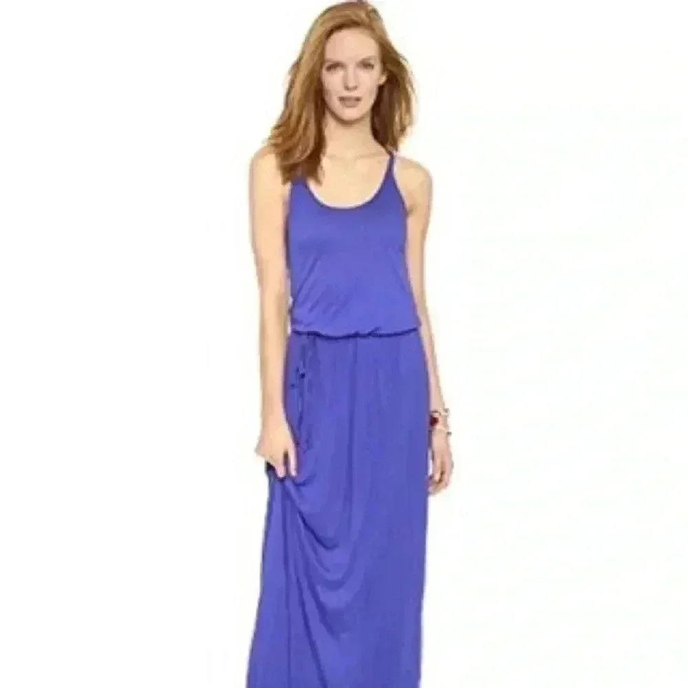Splendid Cobalt Blue‎ Maxi razor back dress